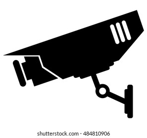 Surveillance Camera Icon, Vector Illustration. 