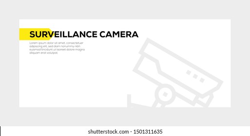 SURVEILLANCE CAMERA AND ILLUSTRATION ICON CONCEPT