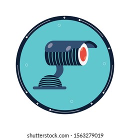 
Surveillance Camera illustration, vector security cctv Camera isolated