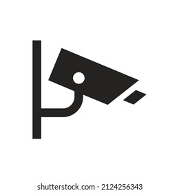 Surveillance Camera Illustration, Surveillance Camera, Video, Recording. UI And UX Icon Glyph Design, Solid.