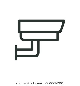 Surveillance camera isolated icon, security camera vector icon with editable stroke