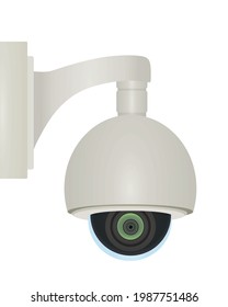 Surveillance camera lens. vector illustration
