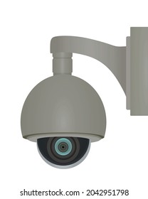 Lente de cámara de vigilancia. ilustración vectorial