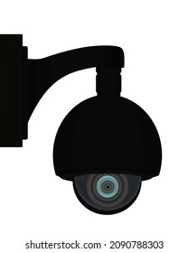 Surveillance camera lens. vector illustration