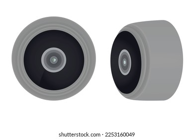Surveillance camera lens. vector illustration