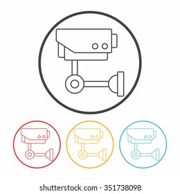 Surveillance Camera line icon