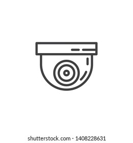 Surveillance camera line icon. cctv linear style sign for mobile concept and web design. Security dome camera outline vector icon. Symbol, logo illustration. Vector graphics