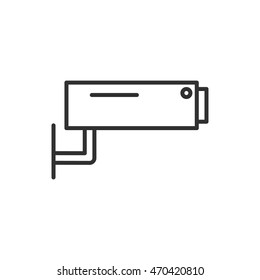 Surveillance camera linear icon. Thin line design