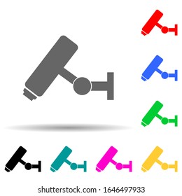 Surveillance Camera multi color style icon. Simple glyph, flat vector of market icons for ui and ux, website or mobile application