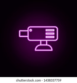 Surveillance Camera neon icon. Elements of technology set. Simple icon for websites, web design, mobile app, info graphics