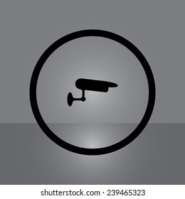surveillance Camera on gray background, vector, EPS 10