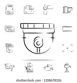 Surveillance Camera outine icon. Photo and camera icons universal set for web and mobile