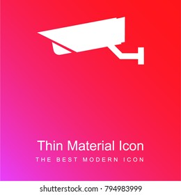 Surveillance camera red and pink gradient material white icon minimal design