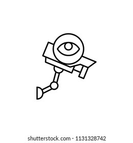 surveillance camera sign icon. Element of automation icon for mobile concept and web apps. Thin line surveillance camera sign icon can be used for web and mobile. Premium icon