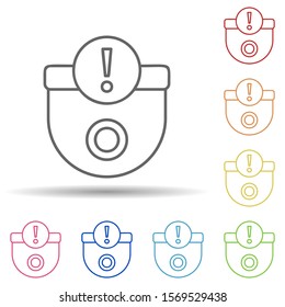Surveillance camera sign in multi color style icon. Simple thin line, outline vector of automation icons for ui and ux, website or mobile application