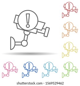 Surveillance camera sign in multi color style icon. Simple thin line, outline vector of automation icons for ui and ux, website or mobile application