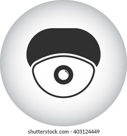 Surveillance Camera sign simple icon on  background