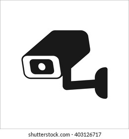 Surveillance Camera sign simple icon on  background