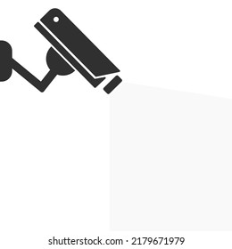 una cámara de vigilancia que mira. Ilustración del vector