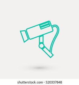 Surveillance Camera vector icon, flat design best vector icon