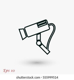 Surveillance Camera vector icon, flat design best vector icon