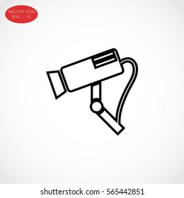 Surveillance Camera vector icon, flat design best vector icon