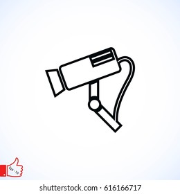 Surveillance Camera vector icon, flat design best vector icon
