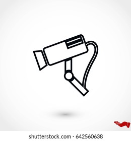 Surveillance Camera vector icon, flat design best vector icon