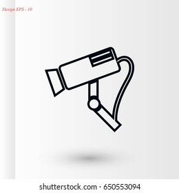 Surveillance Camera vector icon, flat design best vector icon