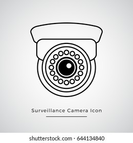 Surveillance Camera Vector Icon. Security Symbol