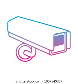 surveillance camera warning privacy safety vector illustration degrade color line graphic
