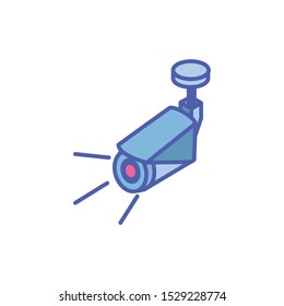 surveillance camera in white background vector illustration design
