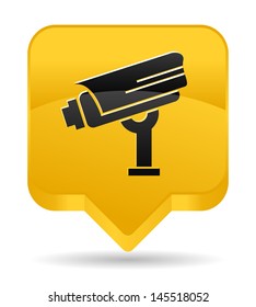 surveillance camera yellow icon