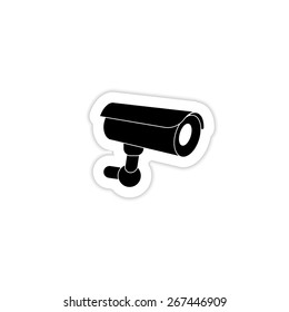 surveillance cameras icon on a white background with shadow 