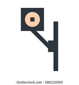 icono de cámara de vigilancia vectorial plano