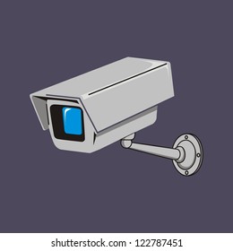  surveillance cameras vector illustration