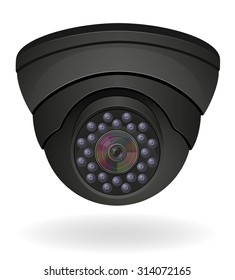surveillance cameras vector illustration isolated on white background