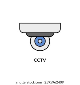 Surveillance CCTV security filled outline icon design.