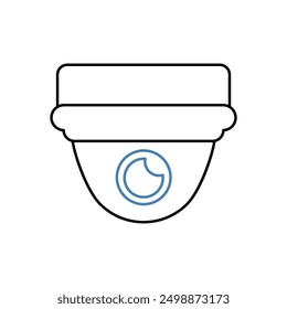 Symbol für Überwachungskonzeptionszeile. Einfache Elementgrafik. Entwurf des Überwachungskonzepts für die Umrisssymbole
