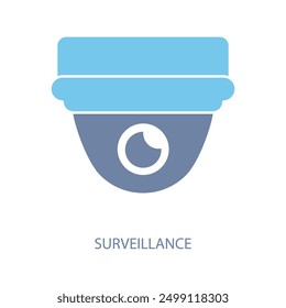 surveillance concept line icon. Simple element illustration. surveillance concept outline symbol design.
