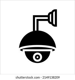 Surveillance dome camera line icon, outline vector sign, linear style pictogram isolated on white. Symbol, logo illustration. Editable stroke. Pixel perfect