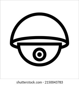 Surveillance dome camera line icon, outline vector sign, linear style pictogram isolated on white. Symbol, logo illustration. Editable stroke. Pixel perfect