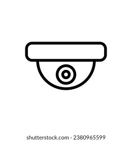 Surveillance dome camera line icon, linear style flat trendy style illustration on white background..eps