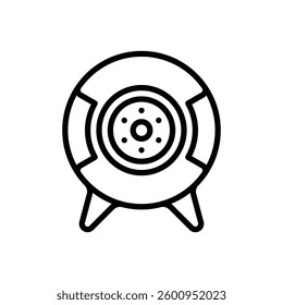 Surveillance drone. Editable stroke vector icon.