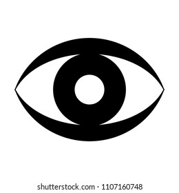 Surveillance eye symbol in black and white