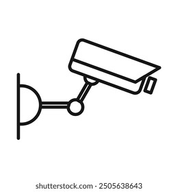 surveillance icon Black line art vector logo