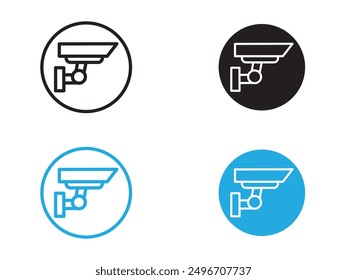 surveillance icon black and white vector outline sign