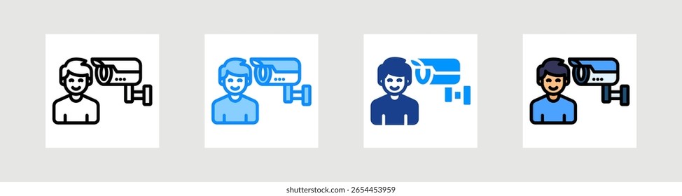 Surveillance Icon Collection Set Multiple Style