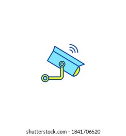 Surveillance icon. Internet of things icon. Simple, flat, outline, color.