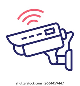 Surveillance Icon Line Color Style Vector Illustration